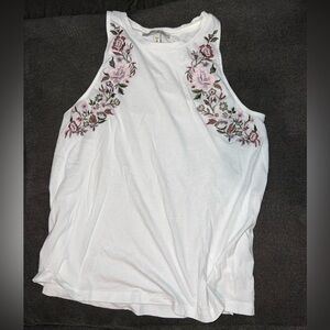Express One Eleven Embroidered Tank Top Size Small